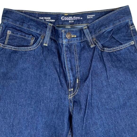 Goodfellow & Co Men’s Straight Fit Jeans 38x32 Dark Wash  Classic Everyday Denim - Picture 2 of 7